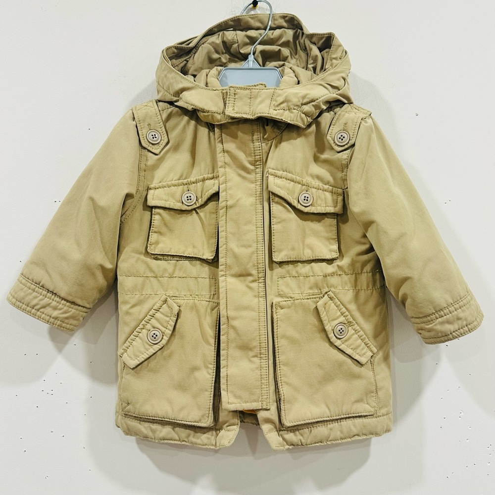 Baby Gap Anorak Puffer Jacket Glen Olive Coat Size 18-24 months